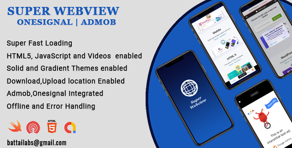 Super Webview- With and With out Admob and Onesignal | iOS