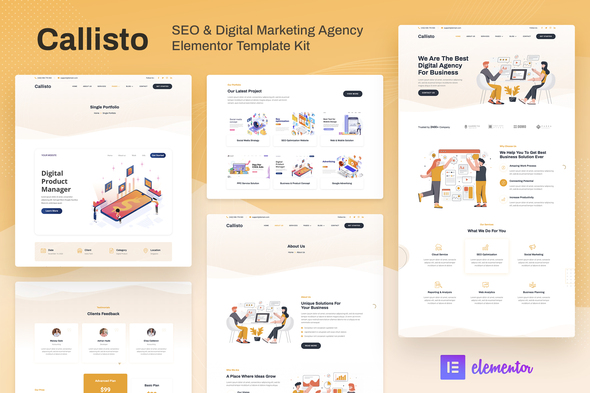 Callisto - SEO & Digital Marketing Agency Elementor Template Kit