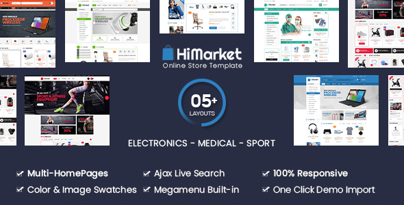 HiMarket - Electronics Store/Medical/Sport Shop WooCommerce WordPress Theme