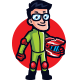 Racing Sport Geek Mascot Logo - GraphicRiver Item for Sale