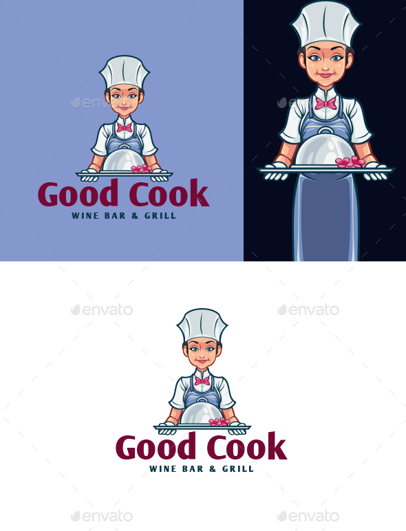 Cartoon Waiters Mascot Logo
