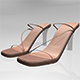 Square-Toe Chunky-Heel Slide Sandals 01 - 3DOcean Item for Sale