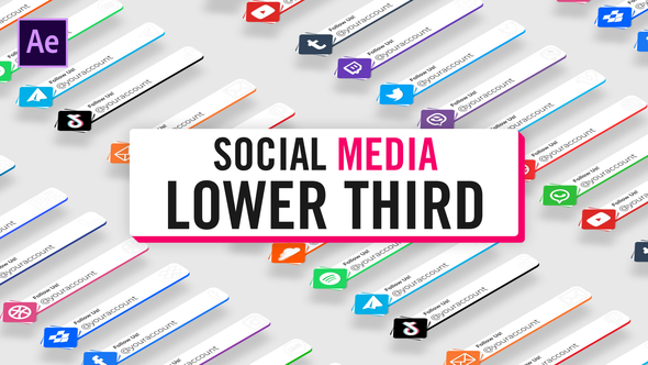 Unicolor Social Media Lower Thirds