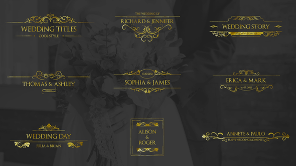 Gold Wedding Titles alt