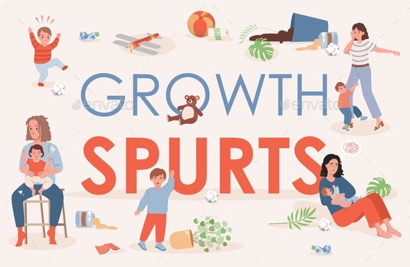Growth Spurts Vector Flat Poster Design