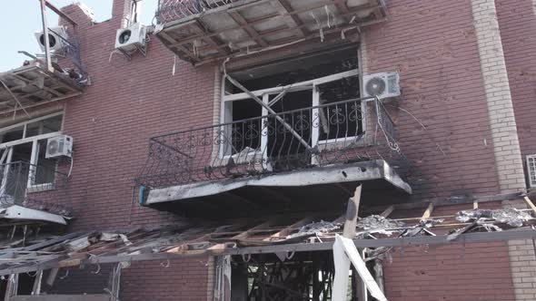 Residential Building Destroyed By the War in Ukraine