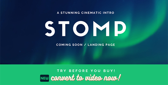 Stomp - Typographic Intro Coming Soon Template