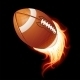Vector flying flaming American football ball  - GraphicRiver Item for Sale