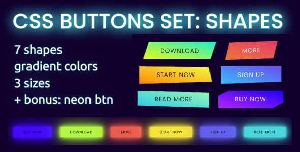 Creative Shapes - Buttons set