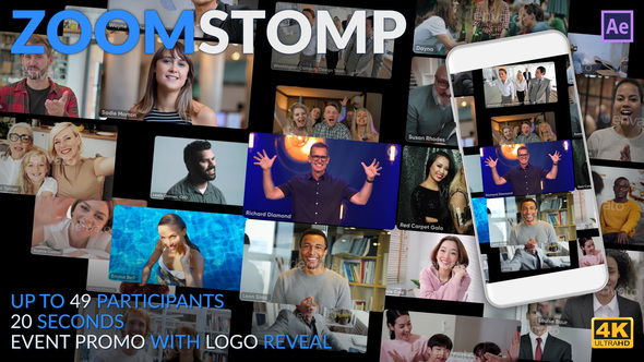 Zoom Stomp: Video Conference Event Promo & Logo