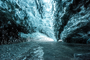 Inside a glacier ice cave in Iceland / Photodune, Misc
