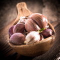 garlic bulb on rustic wooden background - PhotoDune Item for Sale