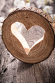 Light  heart on rustic wooden background - PhotoDune Item for Sale