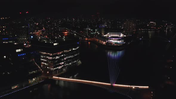 Aerial View of the Media City District in Manchester UK