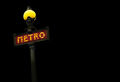 Vintage Metro Sign At Night - PhotoDune Item for Sale