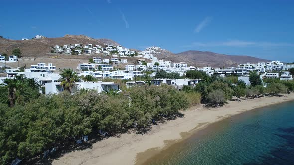 Island of Serifos in the Cyclades in Greece seen from the sky