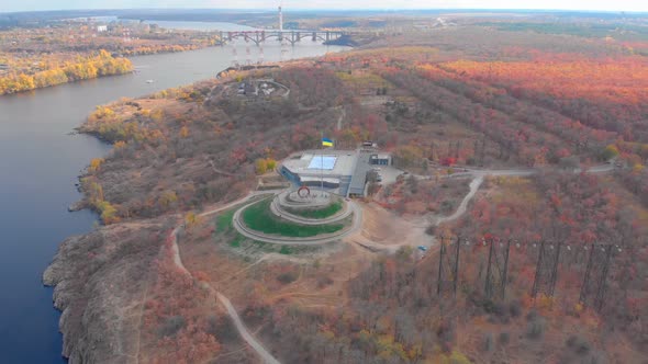 Flag Of Ukraine Aerial