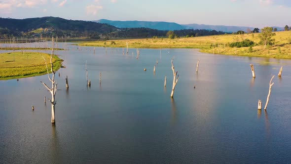 Aerial view of Lake Somerset, Queensland