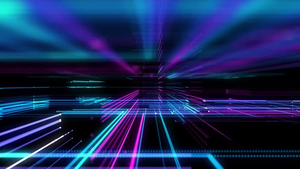 Digital Cyberspace with Particles alt