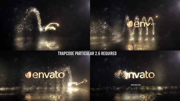 Glowing Particals Logo Reveal 40 : Golden Particles 13