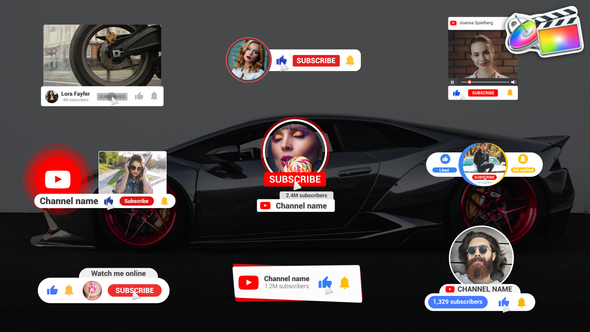 YouTube Reminders Pack | FCPX alt