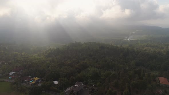 Farmlands and Village Bali Indonesia