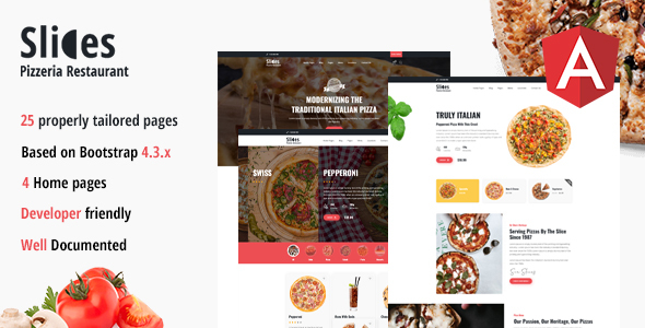 Slices – Pizzeria Restaurant Angular Template