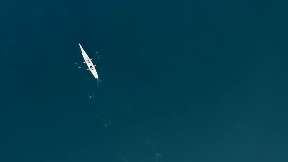 Kayaking on the ocean.