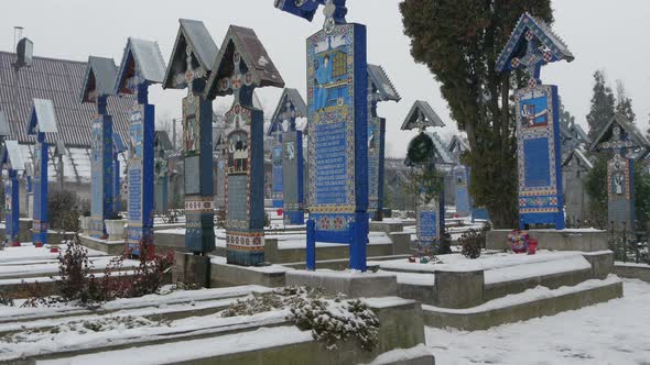 Winter at the Merry Cemetery in Sapanta  