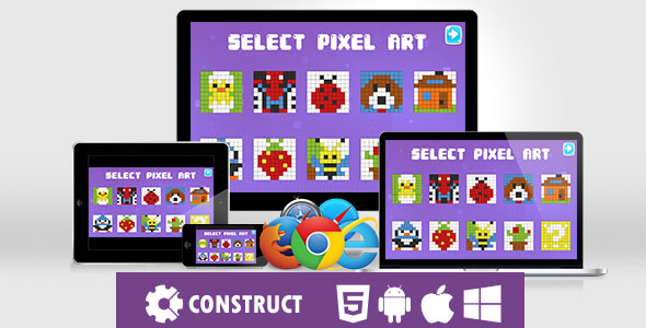 Pixel Color Kids - HTML5 Educational Game