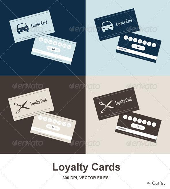 Car Wash & Hairdresser Loyalty Card Pack