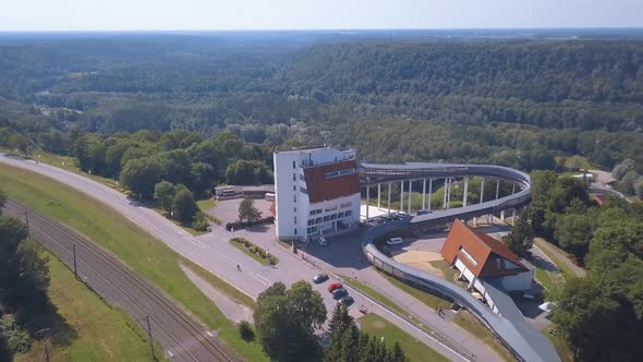 Aerial View of the Sigulda / Latvia Bobsleigh