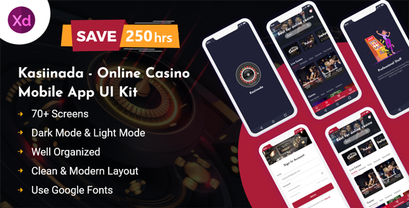 Kasiinada- Online Casino Mobile App UI Kit