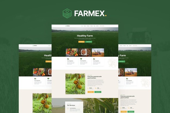 Farmex - Agriculture & Farm Elementor Template Kit