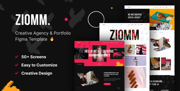 Ziomm - Creative Agency & Portfolio Figma Template