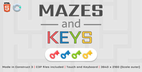 Mazes And Keys - Html5 Casual Game