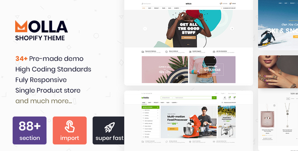 Molla - Multipurpose Responsive Shopify Theme - RTL support