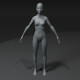 Female Body Base Mesh 3D Model 20k Polygons - 3DOcean Item for Sale