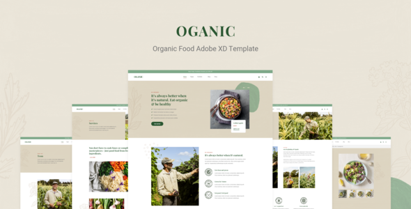 Oganic - Organic Food Adobe XD Template