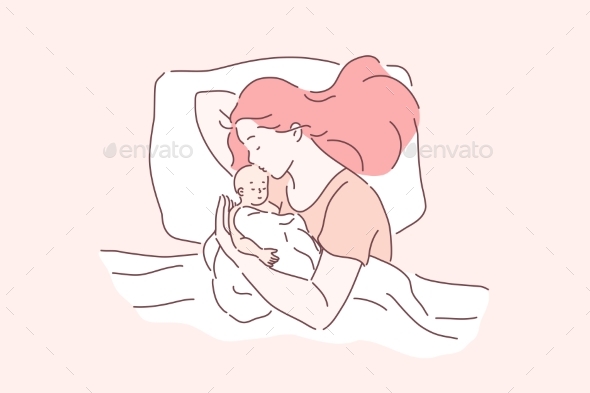 Motherhood Childcare Tenderness Concept