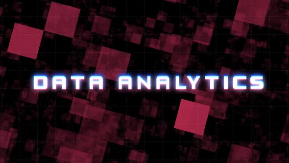 Data Analytics Glitch Text Message Background