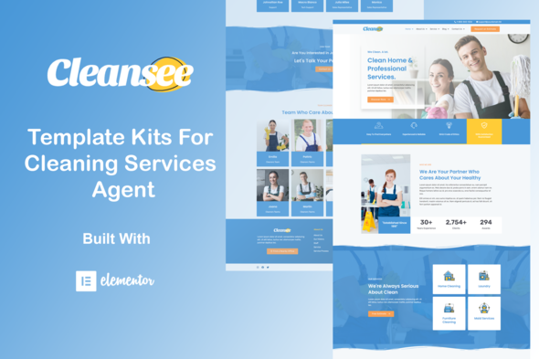 Cleansee - Cleaning Service Elementor Template Kit
