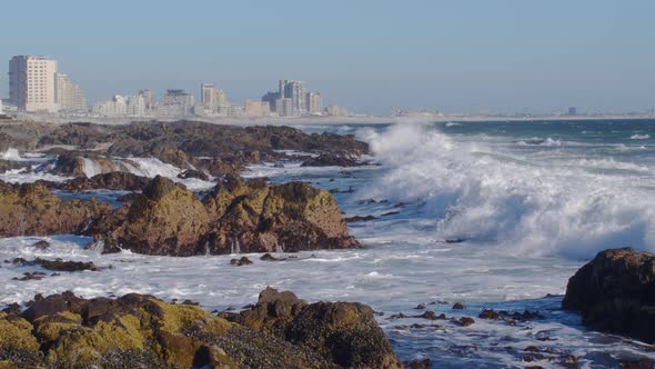 Scenic View of Waves at Ocean Cape Town South Africa