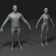 Clothed Male and Female Body Base Mesh 3D Model 10k Polygons - 3DOcean Item for Sale
