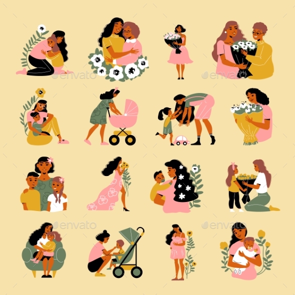 Mother Day Icon Set