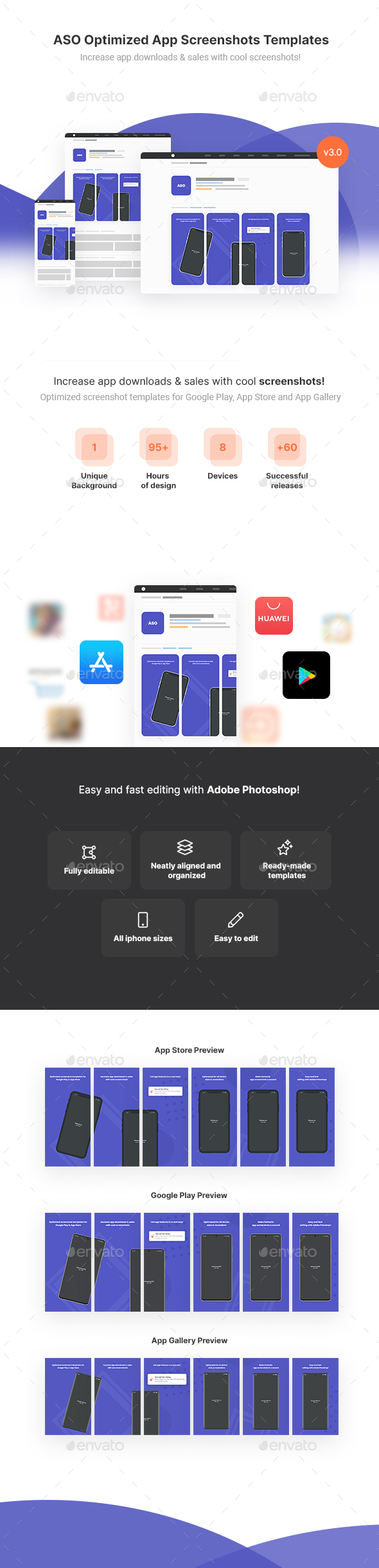 Optimized App Screenshots Templates