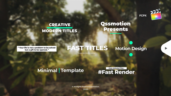 Creative and Clean Titles Package For FCPX alt