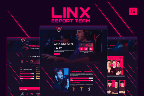 Linx - Esport & Gaming Elementor Template Kit