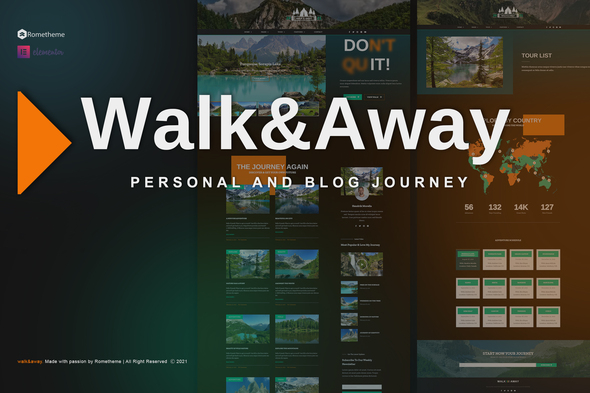 Walk&Away - Travel Blog & Tours Elementor Template Kit