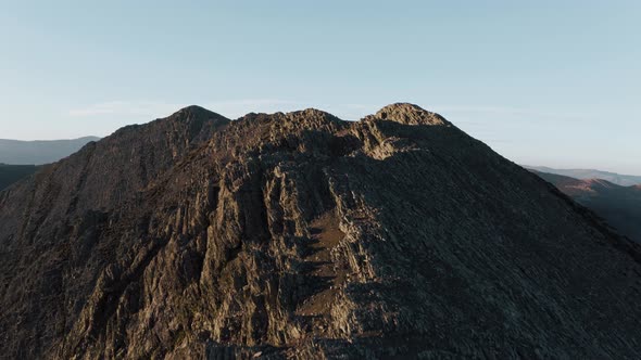 Puebla de la Sierra Mountains in morning sun, Spain